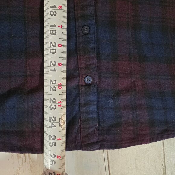 Silver Jeans Flannel Lace Button Up Shirt Burgundy Red Cozy Relaxed NEW Girls 12 - Picture 7 of 8